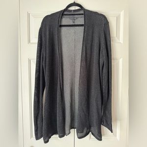 Eileen Fisher Charcoal Mesh Knit Cardigan